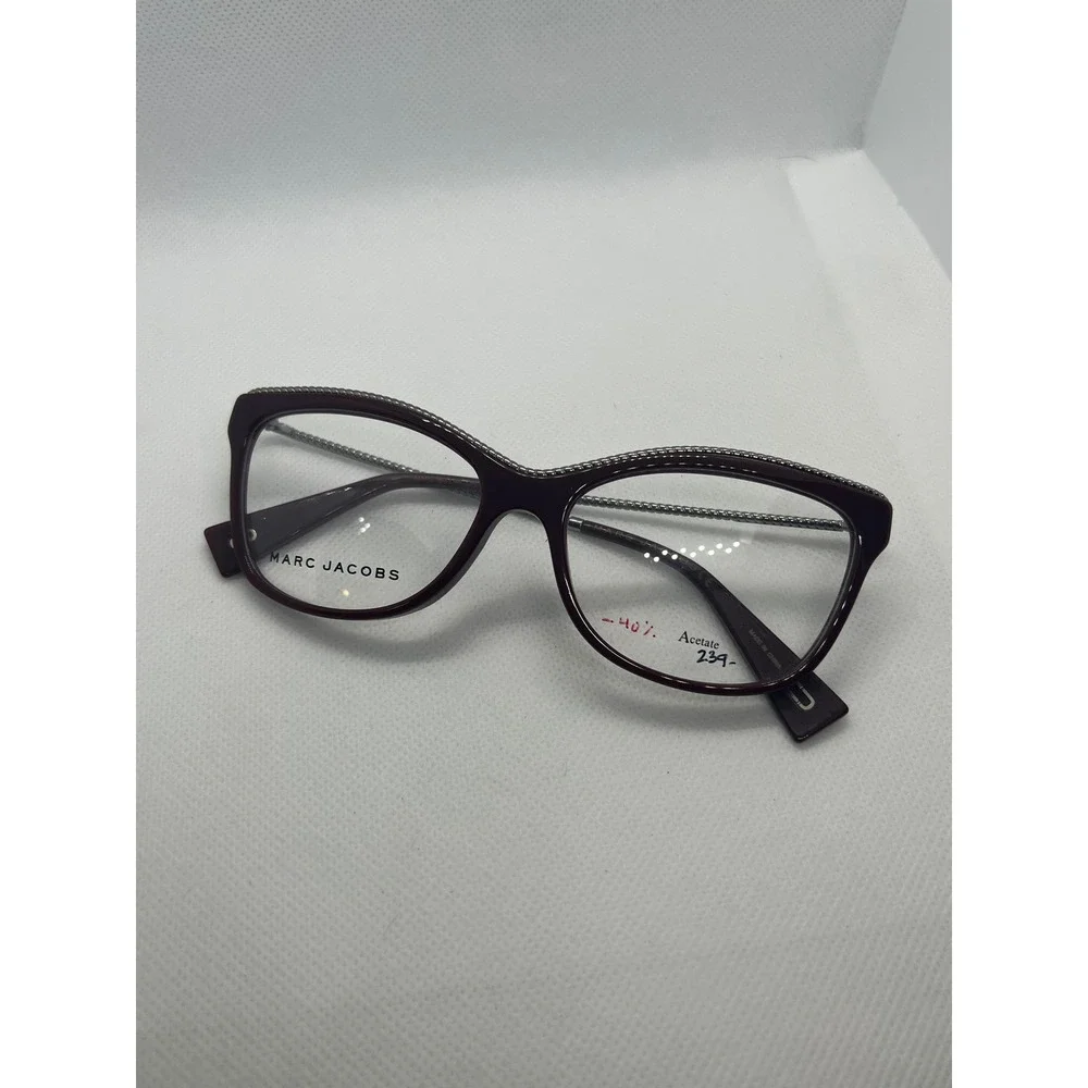 Marc Jacobs 167 Designer Eyeglass Frames Women's Burgundy Silver Accent‎